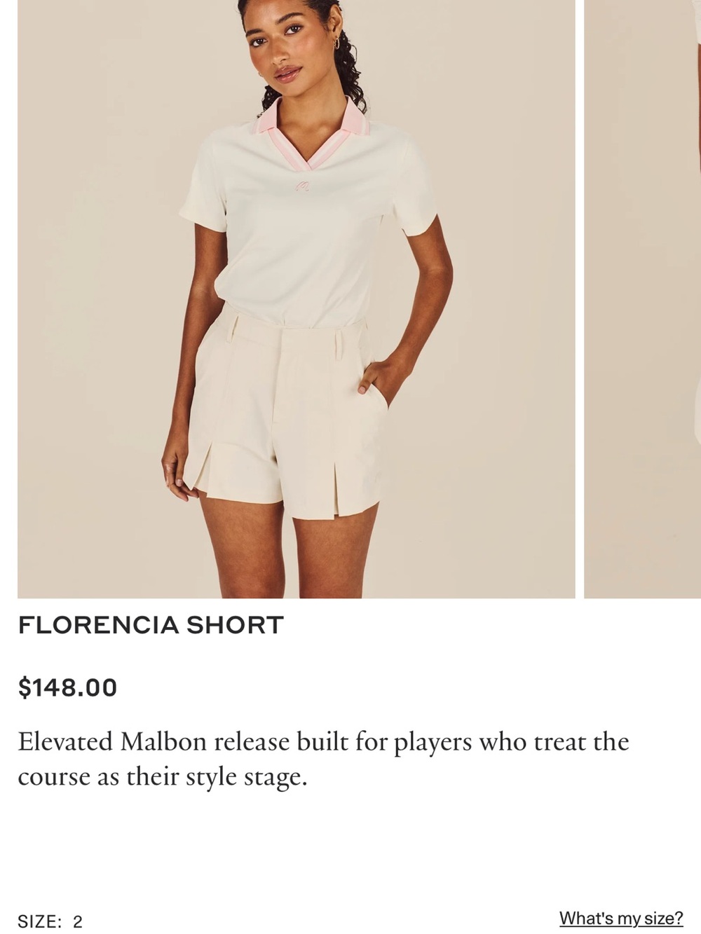 Malbon Florencia Cream Women's Golf Bermuda Shorts